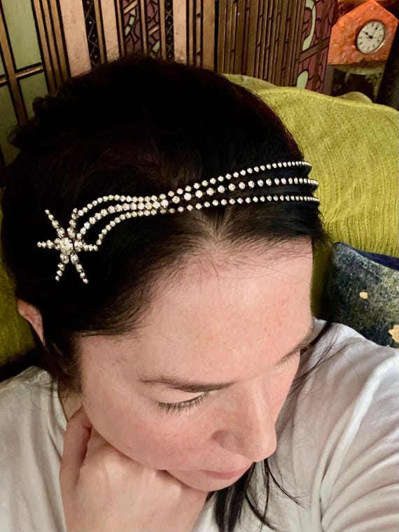 Vintage Inspired Rhinestone Shooting Star Headband Flapper  display picture 1
