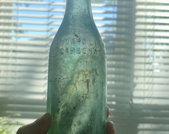 1940 CCC Charleston SC Carolina Carbonating Vintage Green Glass Bottle