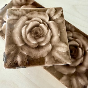 AETCO Antique Ceramic Rose Tiles 1890s