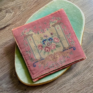Vintage Floral Petit Point Needlepoint Purse