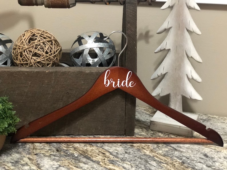 Wedding Pictures Bride Robe Hanger Bridal Gift Bridal Party Wedding Handmade Wedding Gift Wedding Dress Hanger Personal,Unique,Wood