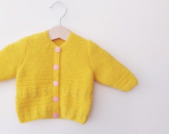 Little sunshine baby sweater, for infant girl 0-3 months