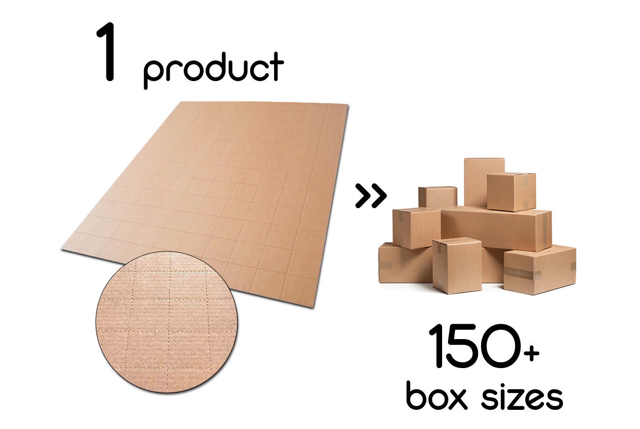 JustFoldMe Kartonblätter für Verpackung schachtel aus faltkarton 10 Blättern 
