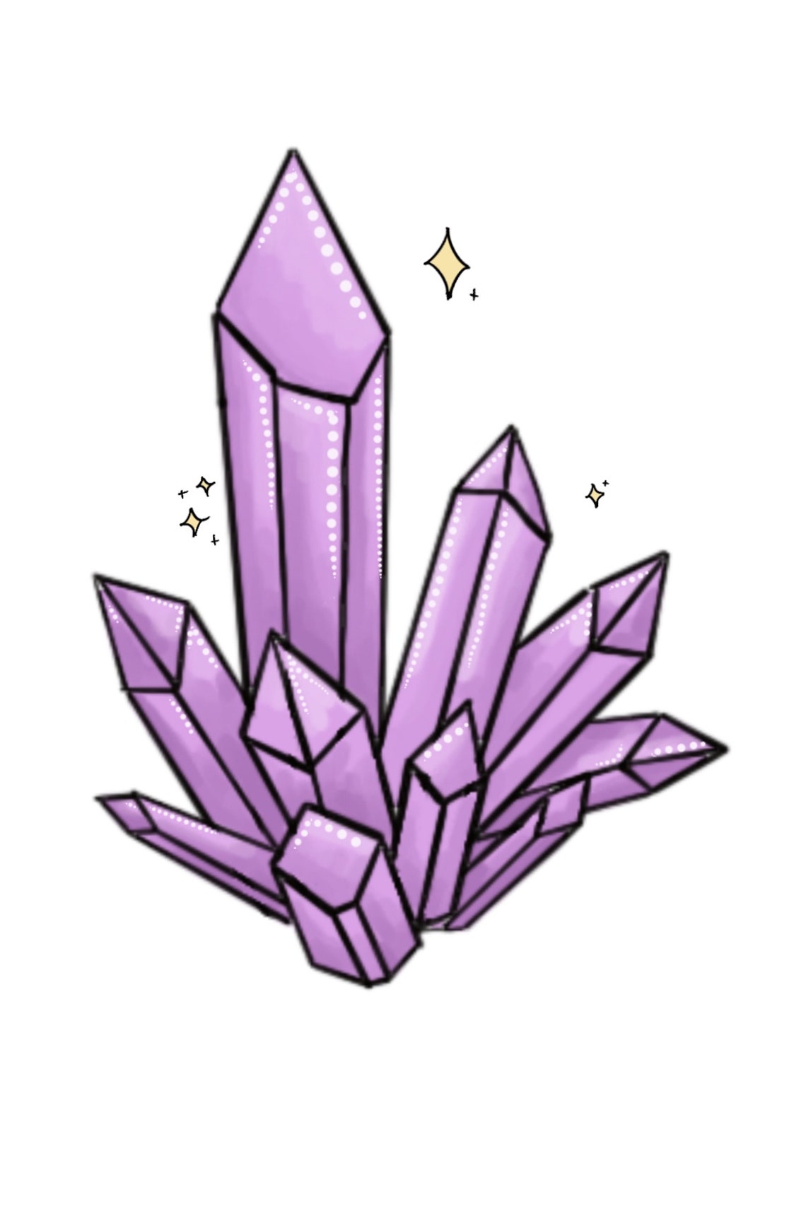 Amethyst Crystal Printable, Crystal Art, Crystal Print, Stone Printable, Purple Crystal Print