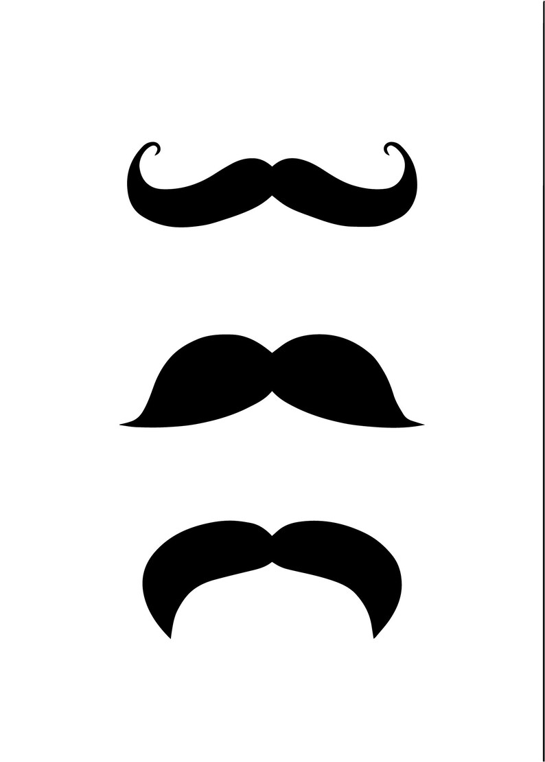 Mustache Printable, Beard, Printable, Barber, Barber Shop, Father's ...
