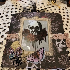 Halloween Folio filled with lots of tags and inserts for journaling and scrapbooking 6x6 inches