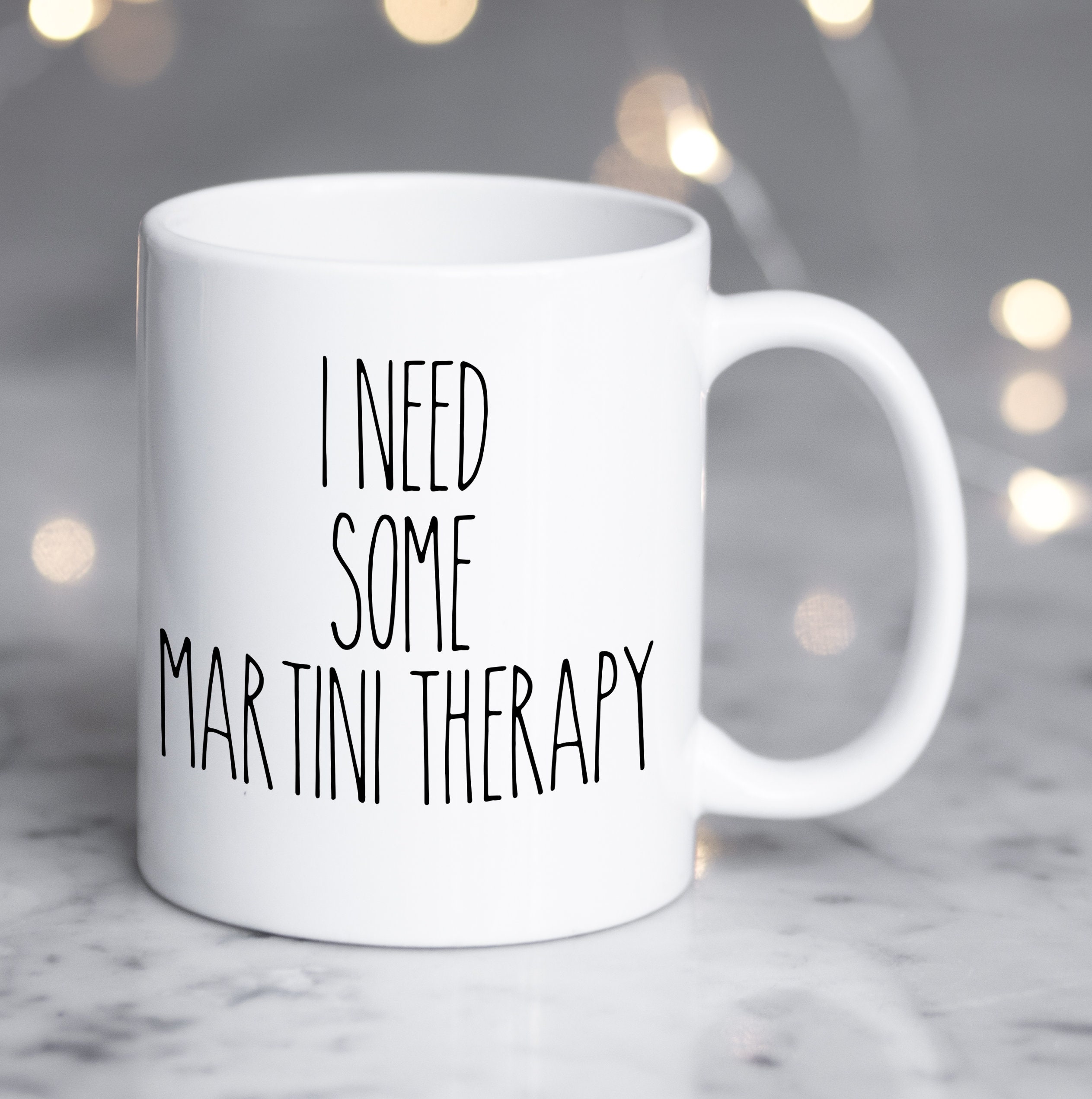Funny Martini Coffee Mug / I Need Some Martini Therapy Coffee Etsy