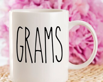 Grams Coffee Mug / Gift for Grandmother Grandma Nonni Gigi / Mother's Day Gift / Christmas Birthday / Pregnancy Reveal / New Grandmother