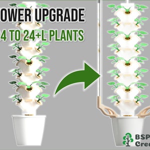 Hydroponic Tower Upgrade | 24 to 24 Plants + Lights