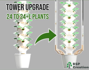 Aggiornamento della torre idroponica / da 24 a 24 piante + luci