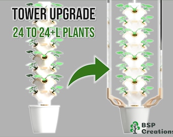 Hydroponic Tower Upgrade | 24 to 24 Plants + Lights