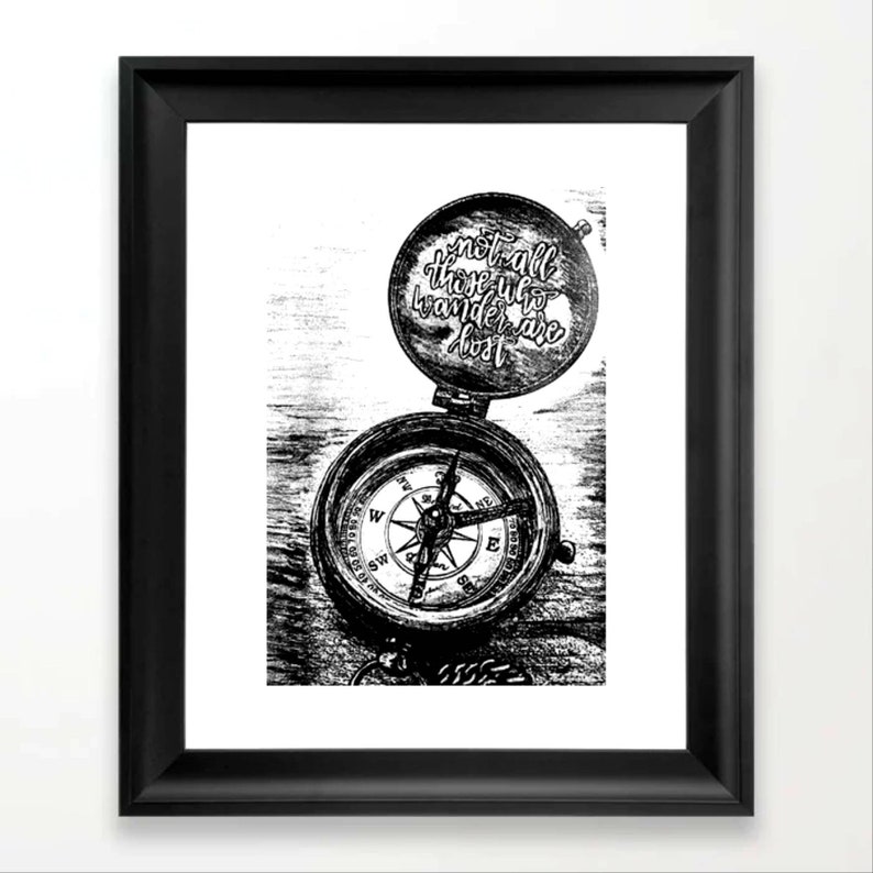 WANDERLOST Original Art Wanderlust Wall Decor 8x10 Artwork Etsy