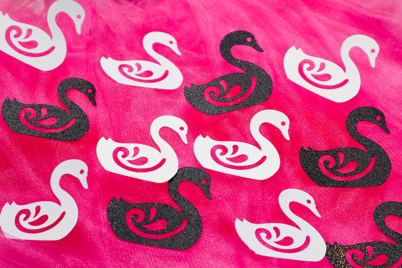 Swan Party Decor Swan Die Cuts Swan Cut Outs Glitter Swan Confetti Swan Card Making Free Bonu Gift| Swan Confetti