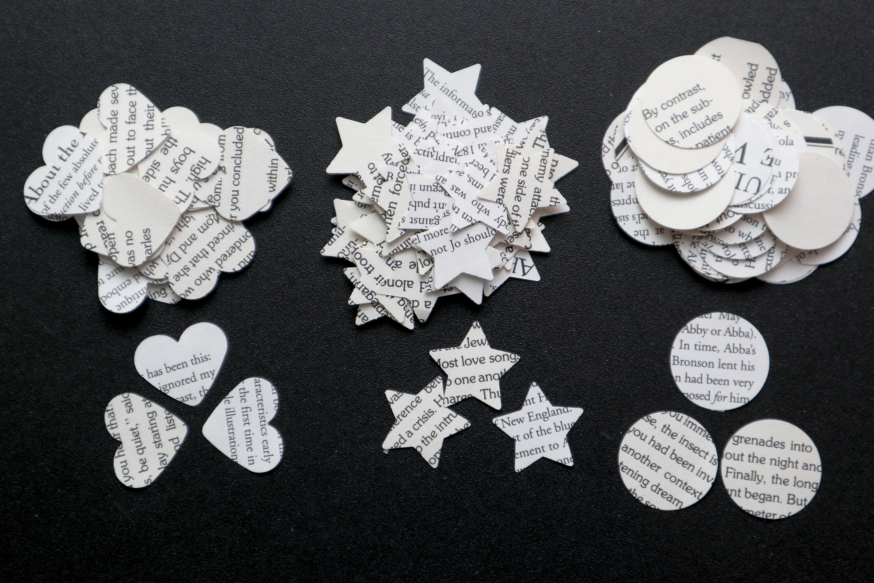 Book Confetti Old Book Confetti Book Heart Confetti Book Etsy