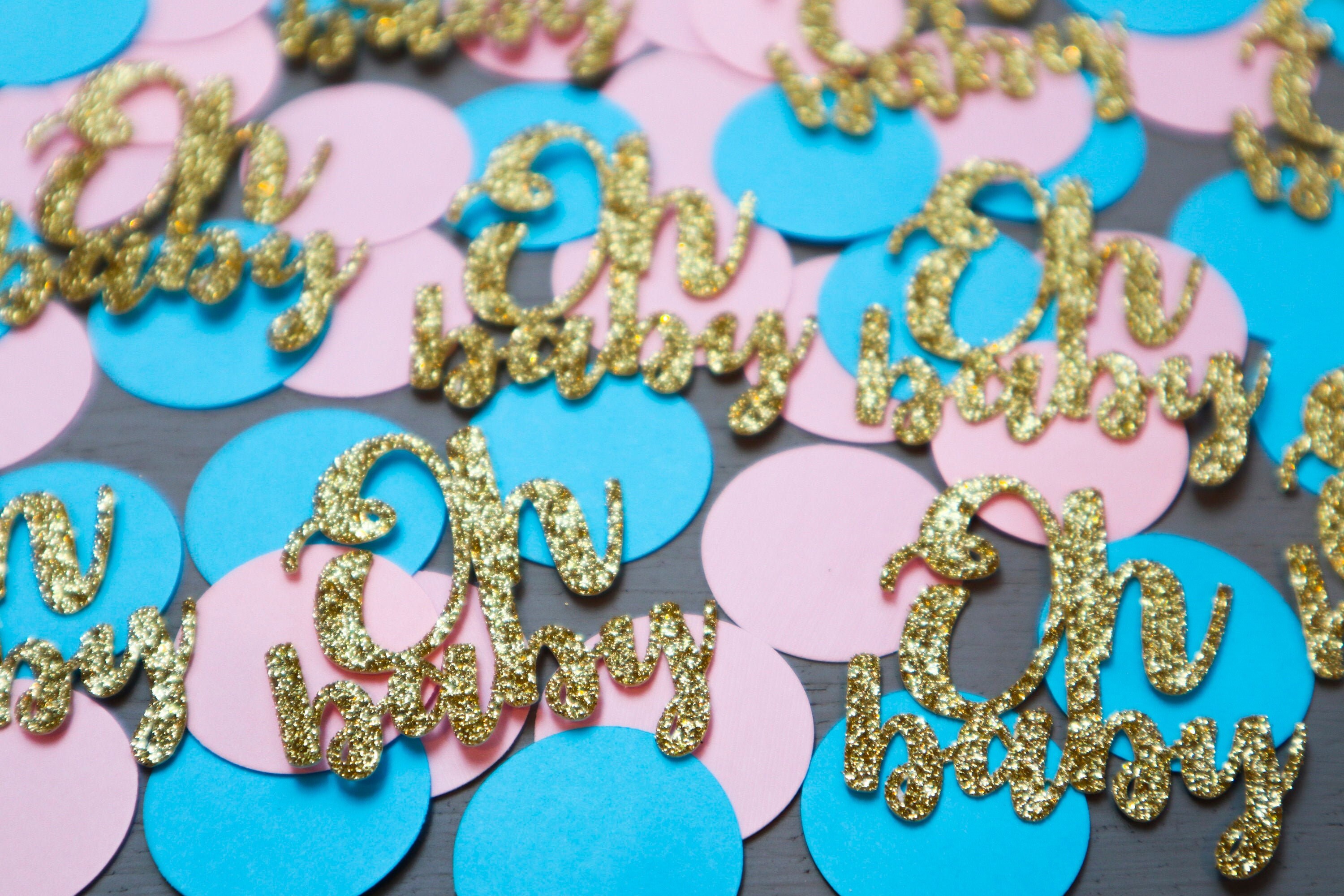Oh Baby Confetti Baby Glitter Confetti Baby Boy Confetti Etsy