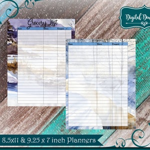 Happy Planner Grocery List Inserts PRINTABLE Big Planner 8.5 - Etsy