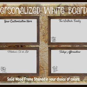Rustic Hanging Whiteboard Signs~7 Sizes Customized for you~Custom Personalized whiteboard~ Farmhouse Frames