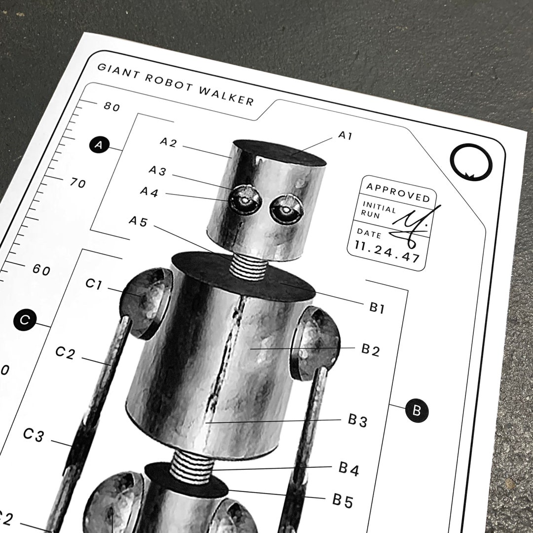 Giant Robot Poster Print | Sci-fi Art | Wall Art - Etsy