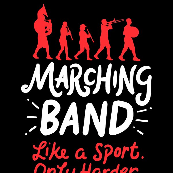 MarschierenBand PNG - digitaler Download - Marching Band Datei für druckbare Kunst, Wandkunst