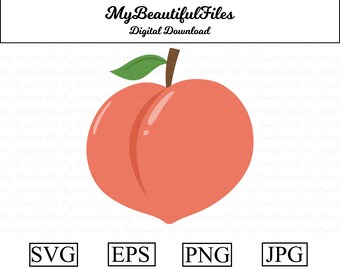 Peach Svg Etsy