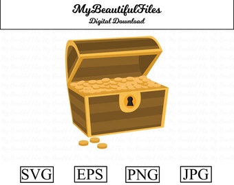 treasure chest svg etsy treasure chest svg etsy