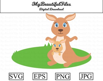 Download Baby Kangaroo Svg Etsy
