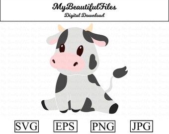Download Cute Cow Svg Etsy PSD Mockup Templates