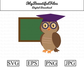 Download Owl Teacher Svg Etsy