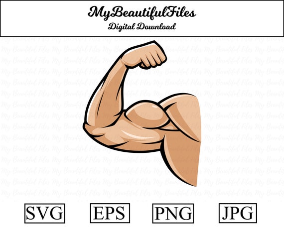 Biceps Muscle Lift SVGPNG Digital Download Biceps File - Etsy UK