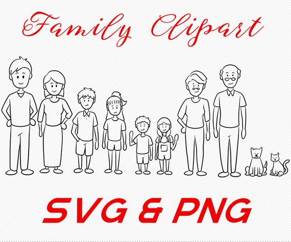Download Family Clipart Svg And Png Digital Download Family Svg For Etsy