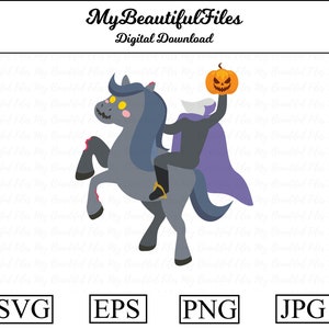 Headless horseman bending forward PNG, SVG