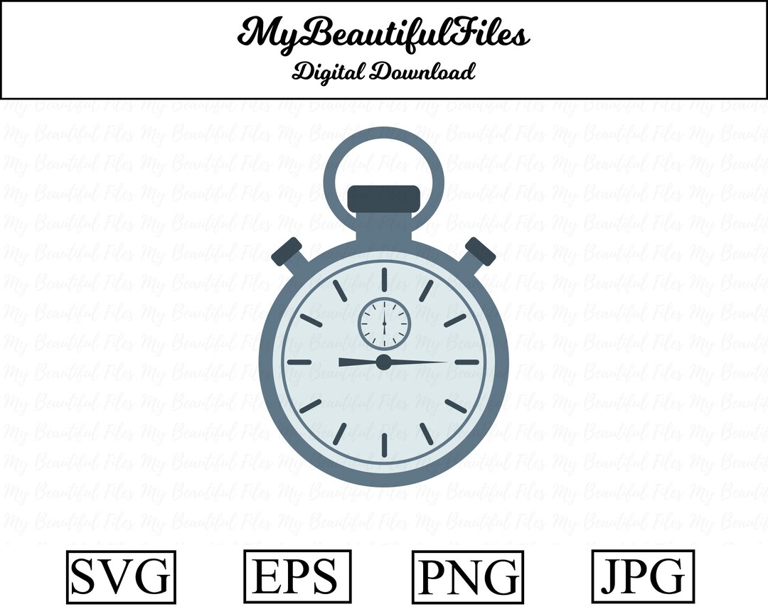 Stopwatch SVGPNG Digital Download Cute Stopwatch File for - Etsy