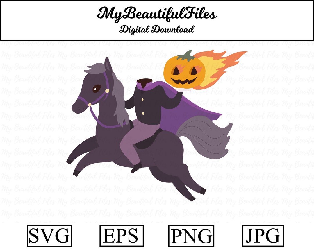 Headless horseman bending forward PNG, SVG