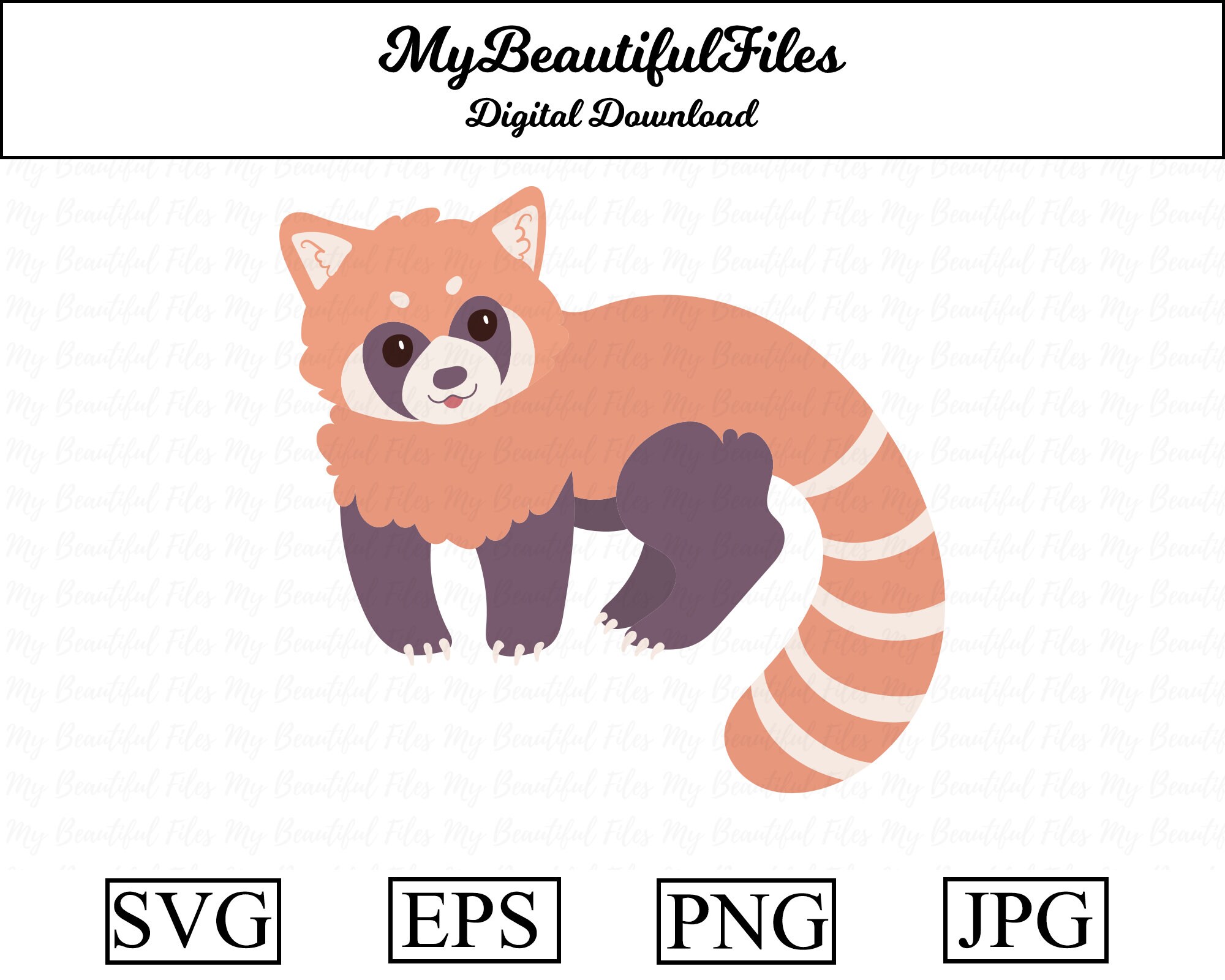 Red Panda Drawing Etsy
