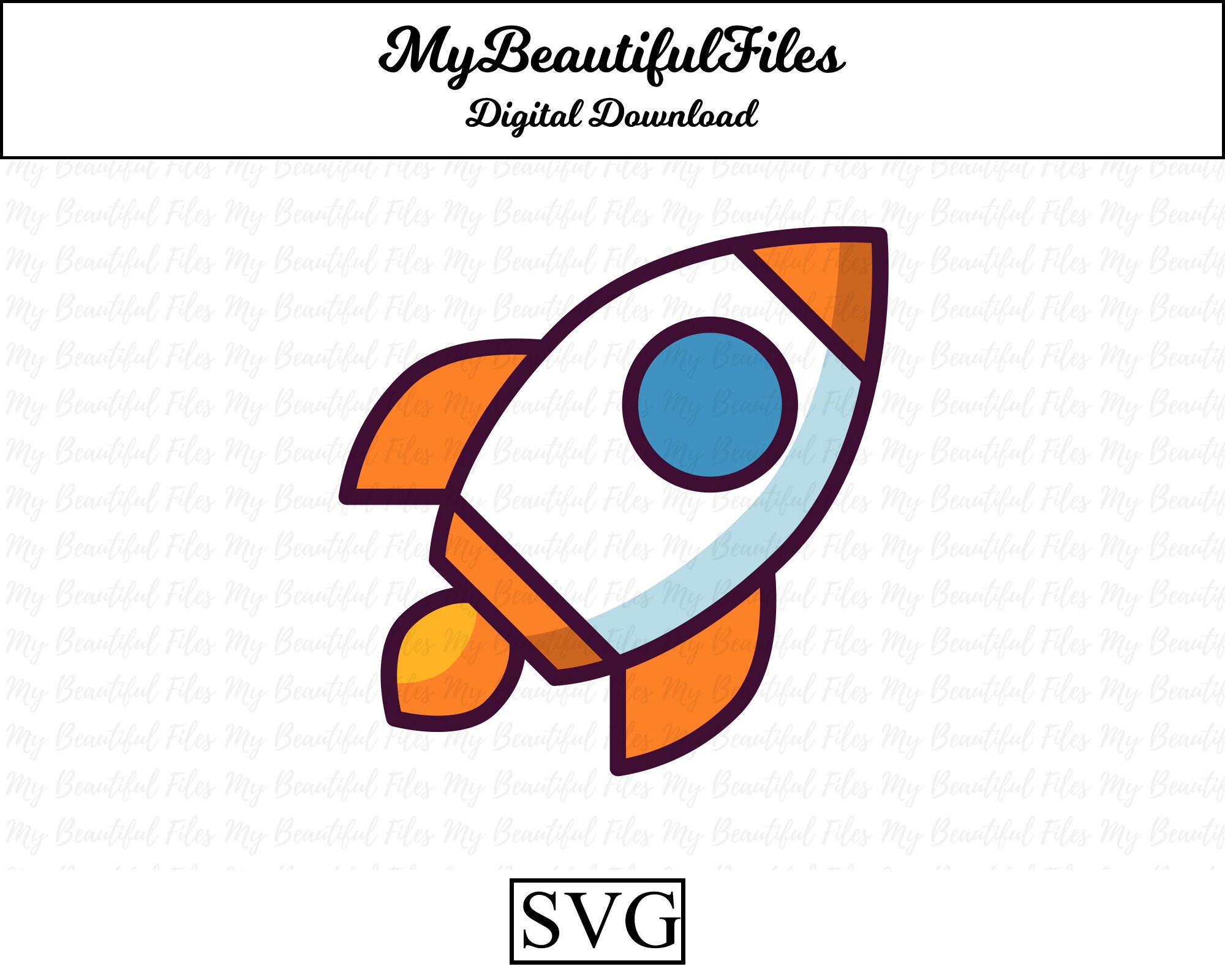 Rocket SVG Digital Download Rocket File for printable | Etsy