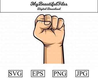 Fist SVG,PNG - Digital Download - fist File for printable art