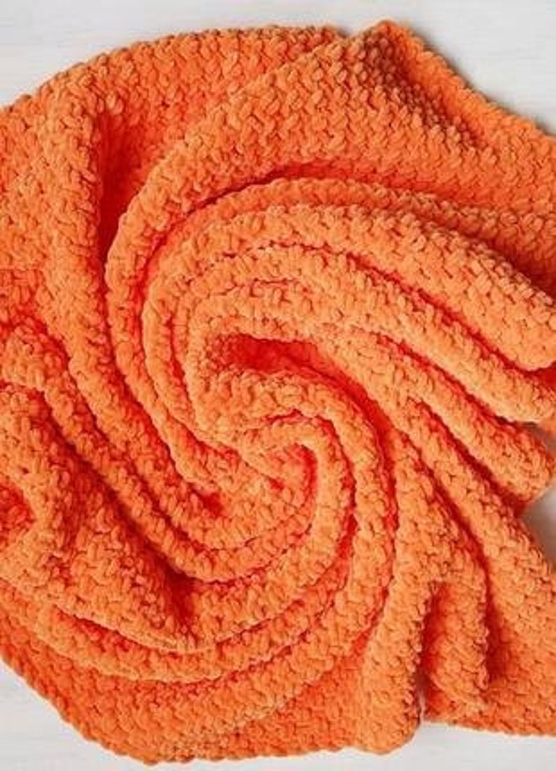 Soft and cozy Baby blanket plush texture burnt orange Etsy