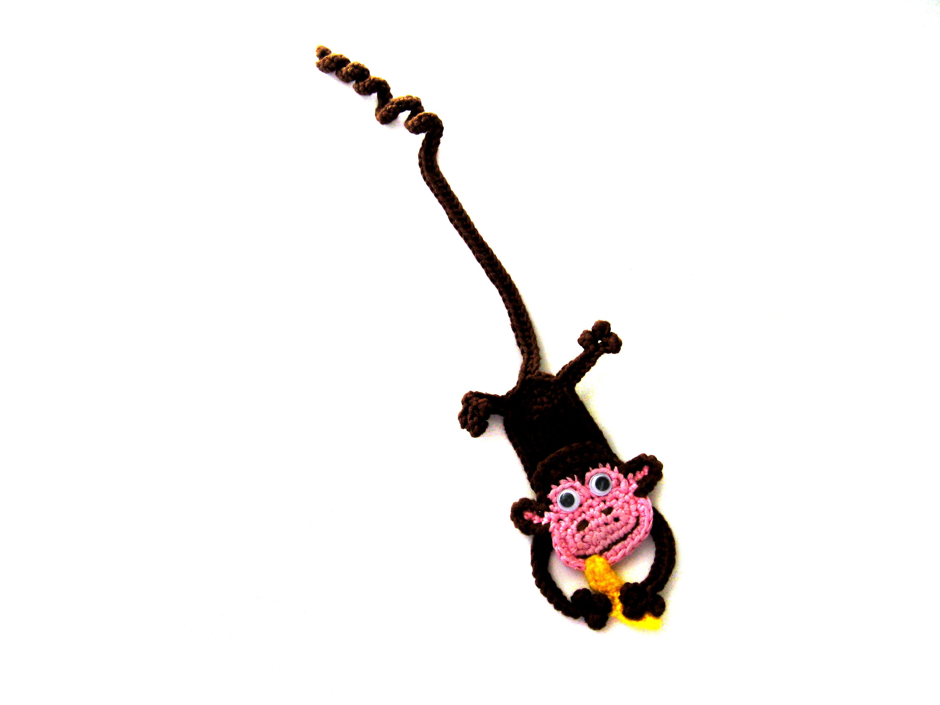 Crochet Bookmark Monkey Bookmark Unique bookmark Teacher | Etsy