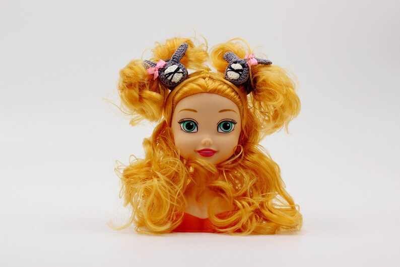 Hair Scrunchies Rabbit Girl Ponytail Bands Set Of 2 Crochet Etsy