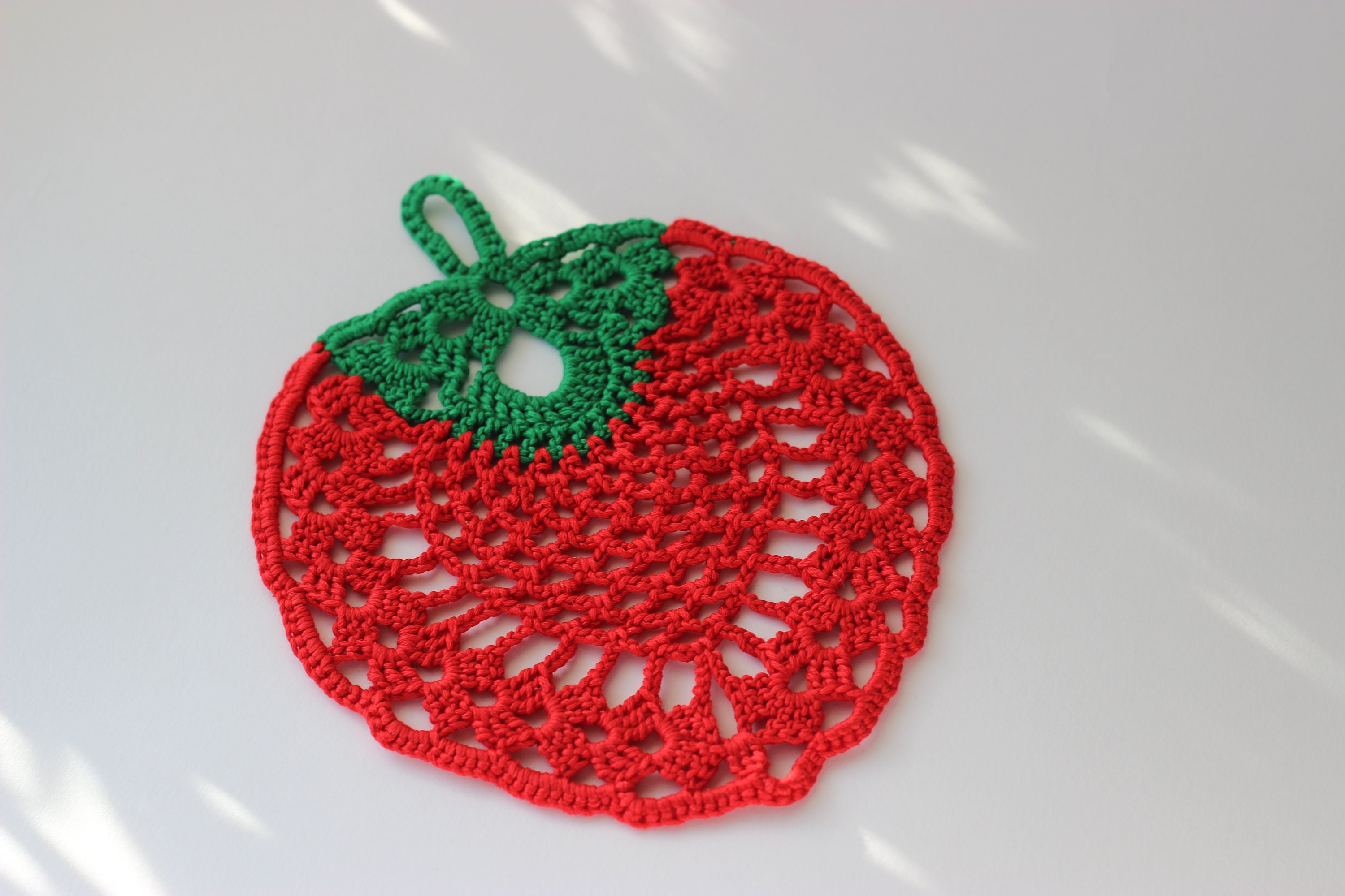 Strawberry Trivet Hot pad Kitchen Trivets Crochet Berries Etsy