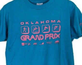 Oklahoma Grand Prix Vintage TShirt 80s Made In USA Size Large