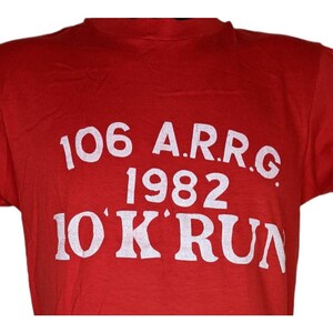 106 ARRG National Guard 10K Run Vintage 80s Tshirt Medium Made In USA