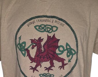 Keltic Design Dragon Jen Delyth Vintage 90s Single Stitch Tshirt Size L
