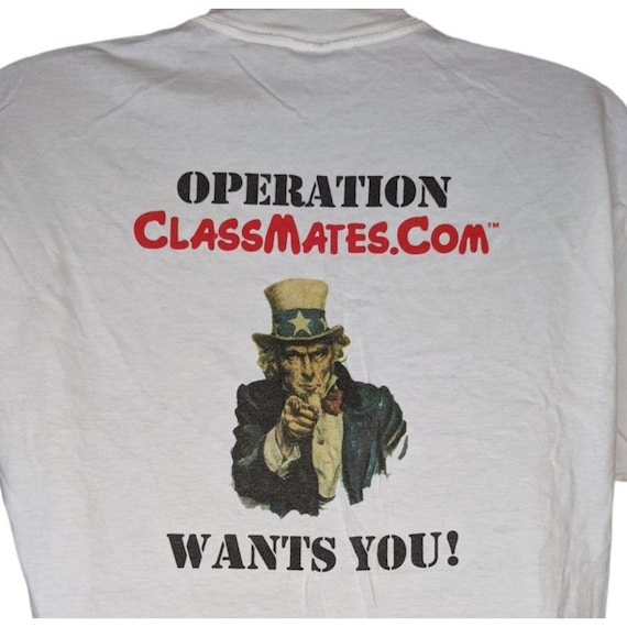 Classmates.com Vintage 90s Tshirt Uncle Sam Wants… - image 1