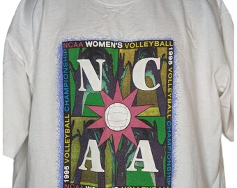 Vintage Volleyball Equipment T Shirt Tee Champion Made USA Size