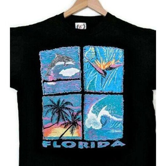 Florida Puffy Paint Mens L Tshirt Black Killer Wh… - image 1