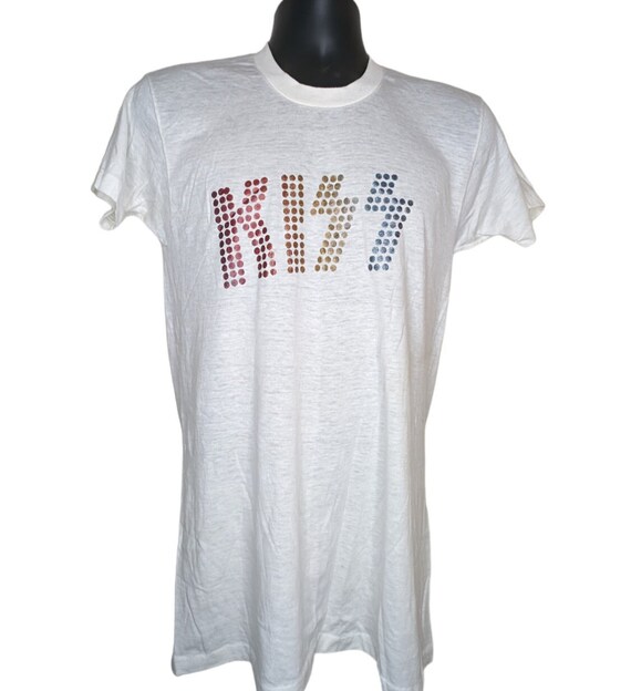 KISS Vintage 1970s Iron On Tshirt Size Small - image 2