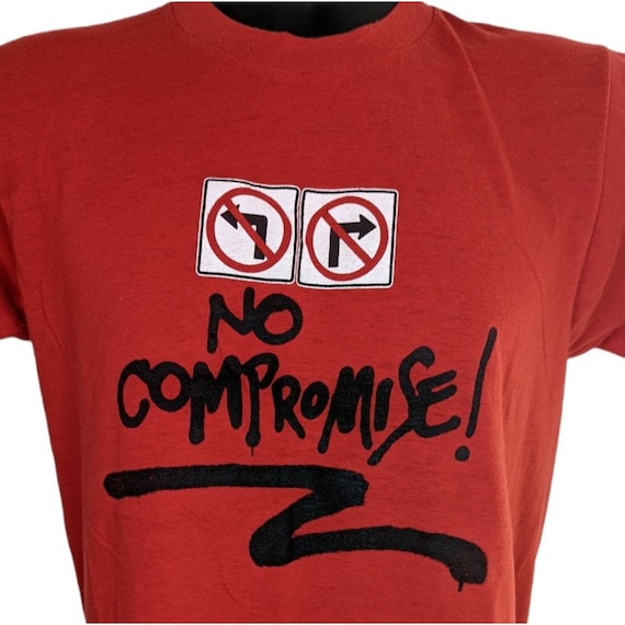 Christian Vintage 80s Tshirt No Compromise Hands … - image 1