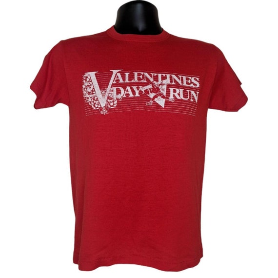 Valentine Day Run Vintage 80s T Shirt Russell Ath… - image 2