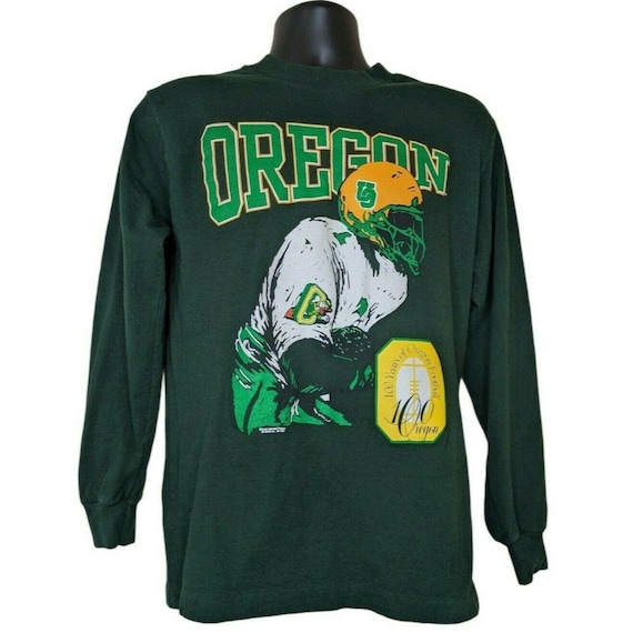 Oregon Ducks Football Vintage 1990s Longsleeve Tshirt 100 Years Size Medium